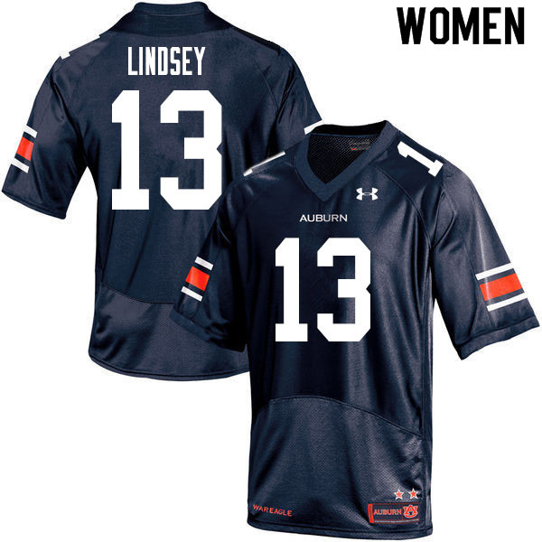 Women #13 Trey Lindsey Auburn Tigers College Football Jerseys Sale-Navy
